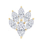 Marquise Diamond Leaf Cluster Helix Earring