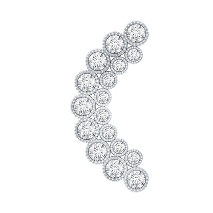 Diamond Curved Crawler Earring in Bezel Set