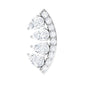 Natural Diamond Curved Cartilage Earring with Flat Back