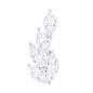 Marquise Diamond Leaf Cluster Earring for Helix Piercing