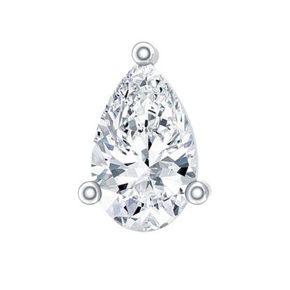 Solitaire Pear Shape Diamond Earring for Tragus Piercing