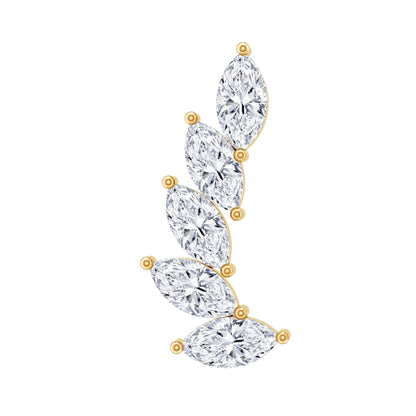 Marquise Diamond Crawler Earring for Helix Piercing