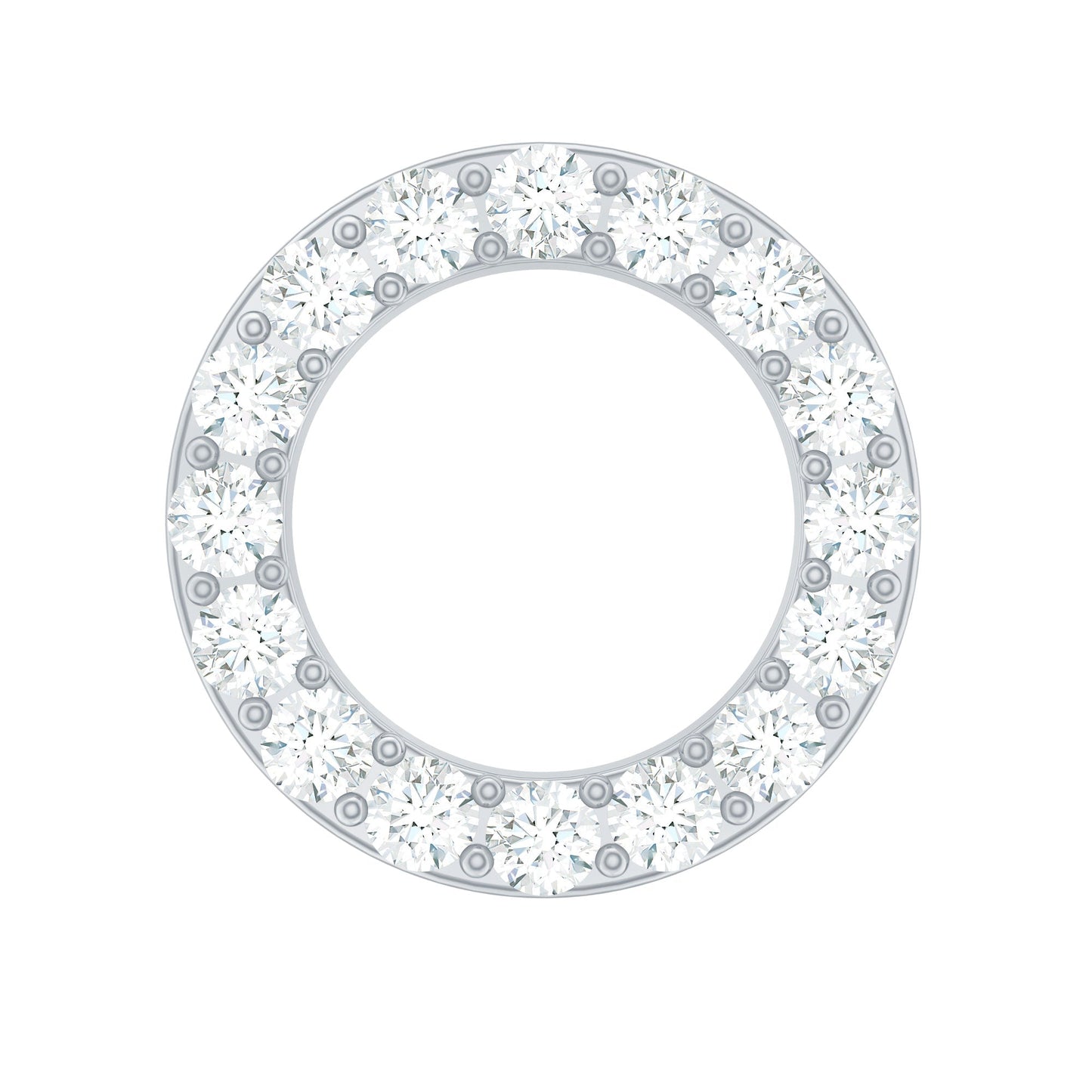 Brilliant Cut Diamond Circle Earring for Helix Piercing