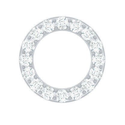 Brilliant Cut Diamond Circle Earring for Helix Piercing