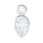 Pear Shape Diamond Two Stone Helix Earring