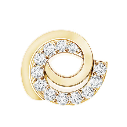 Certified Diamond Spiral Earring for Cartilage Piercing