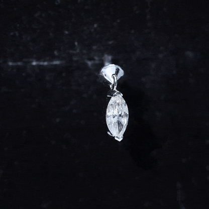 Marquise Diamond Cartilage Dangle Earring