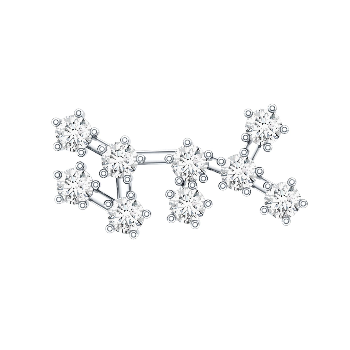 Diamond Sagittarius Zodiac Earring for Helix Piercing