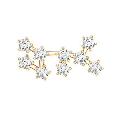 Diamond Sagittarius Zodiac Earring for Helix Piercing