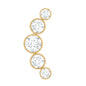 Graduated Diamond Ear Climber Earring in Bezel Setting
