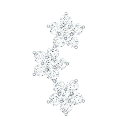 Helix Flower Crawler Earring with Diamond