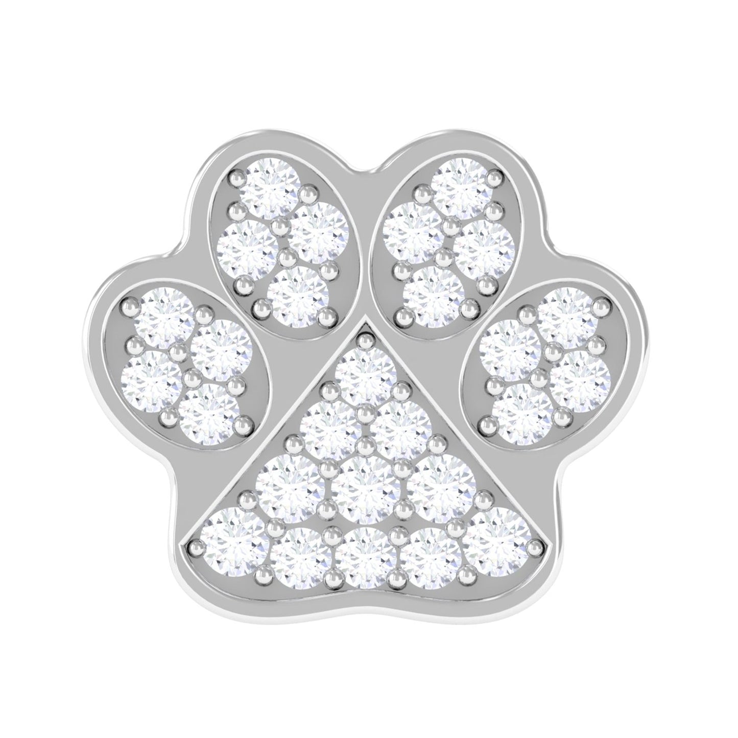 Certified Diamond Paw Cartilage Earring