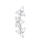 Simple Diamond Curved Helix Earring with Flat Back