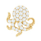 Diamond Octopus Earring with Flat Back