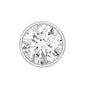 Bezel Set Diamond Solitaire Conch Earring
