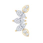 Marquise Diamond Leaf Crawler Earring for Helix Piercing