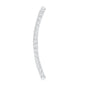 Pave Set Diamond Curved Bar Earring for Cartilage Piercing