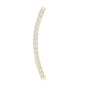 Pave Set Diamond Curved Bar Earring for Cartilage Piercing
