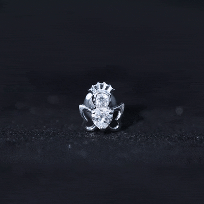 Heart Diamond Angel Earring for Helix Piercing