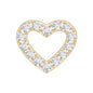 Cute Diamond Open Heart Earring for Helix Piercing