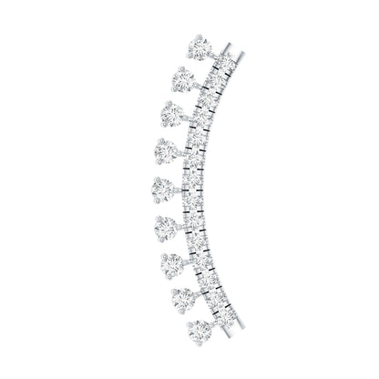 Minimal Diamond Crawler Earring for Cartilage Piercing