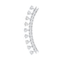 Minimal Diamond Crawler Earring for Cartilage Piercing