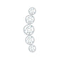 Graduated Style Diamond Crawler Earring for Helix Piercing
