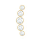 Graduated Style Diamond Crawler Earring for Helix Piercing