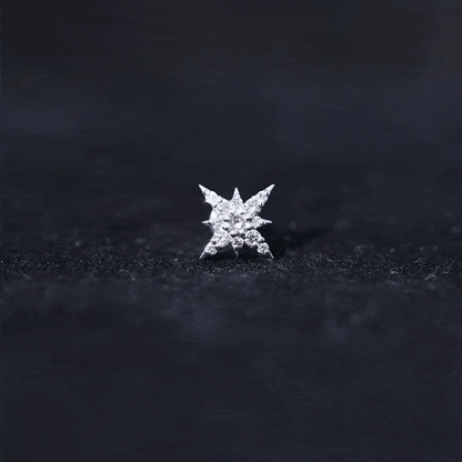 Sparkling Diamond Starburst Earring for Cartilage Piercing