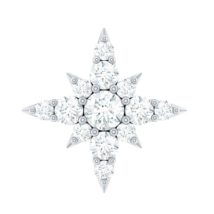 Sparkling Diamond Starburst Earring for Cartilage Piercing