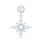 Certified Diamond Starburst Drop Earring for Helix Piercing