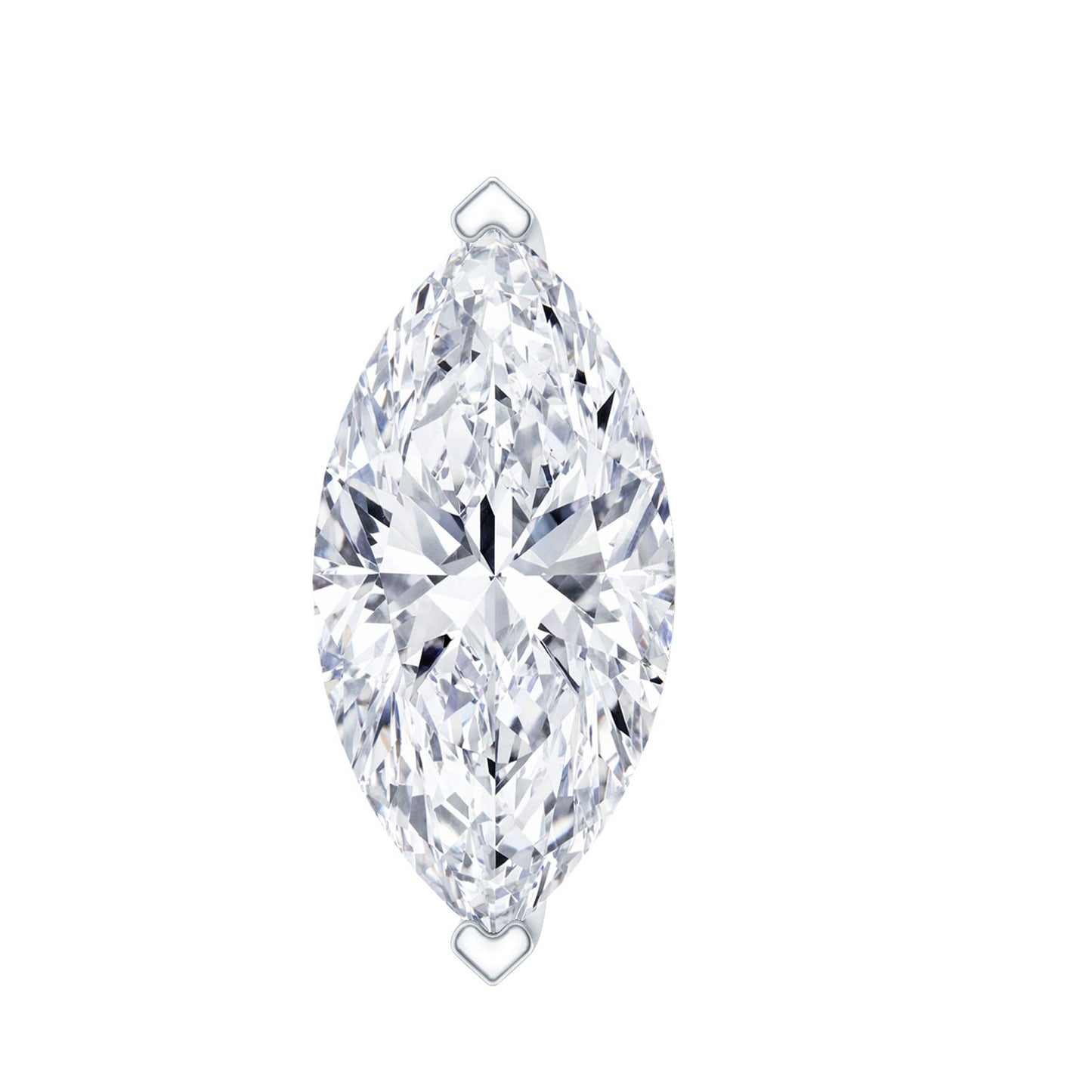 Marquise Diamond Solitaire Earring for Helix Piercing