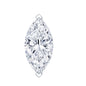 Marquise Diamond Solitaire Earring for Helix Piercing