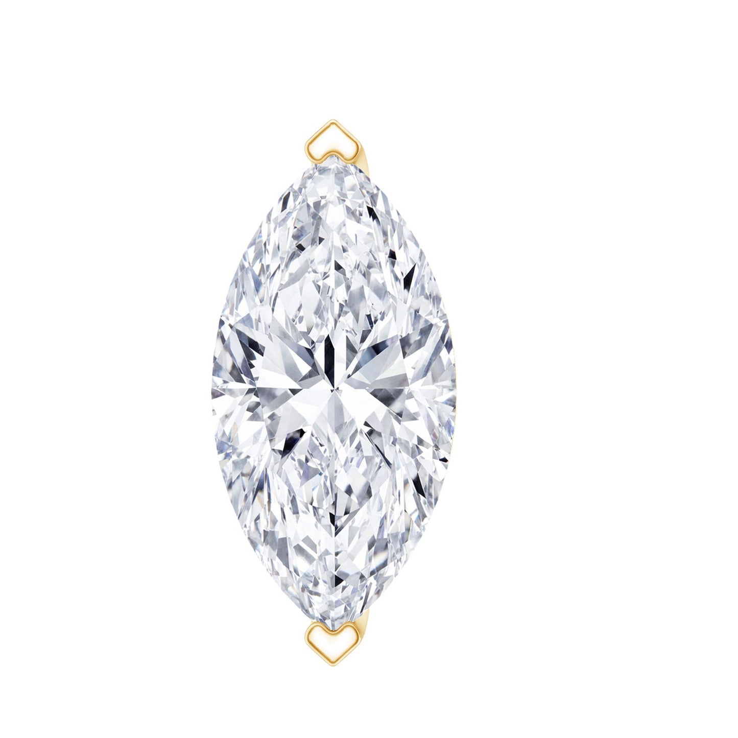 Marquise Diamond Solitaire Earring for Helix Piercing