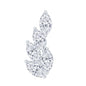 Marquise Diamond Leaf Cluster Earring for Helix Piercing