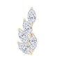 Marquise Diamond Leaf Cluster Earring for Helix Piercing