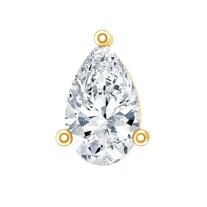 Solitaire Pear Shape Diamond Earring for Tragus Piercing