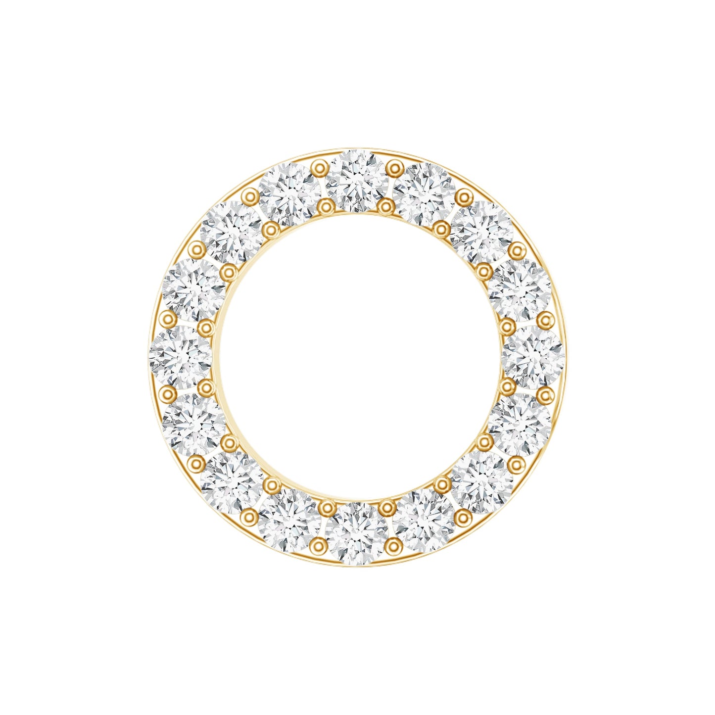 Brilliant Cut Diamond Circle Earring for Helix Piercing