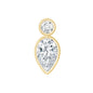 Pear Shape Diamond Two Stone Helix Earring