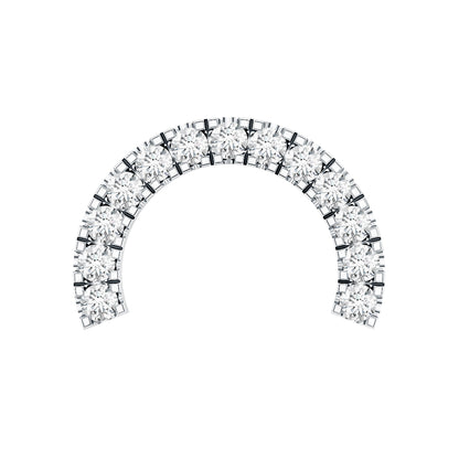 Certified Diamond Half Circle Earring for Piercing