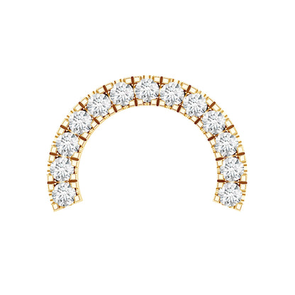 Certified Diamond Half Circle Earring for Piercing
