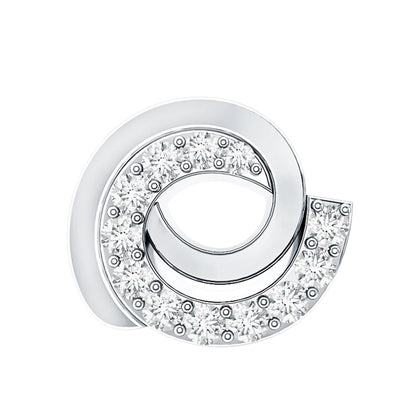 Certified Diamond Spiral Earring for Cartilage Piercing