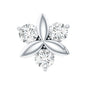Brilliant Cut Diamond Floral Earring for Conch Piercing