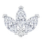 Marquise Diamond Lotus Earring for Cartilage Piercing