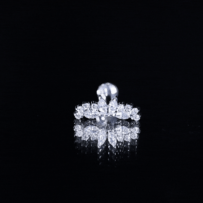 Unique Diamond Crawler Earring for Cartilage Piercing
