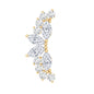 Unique Diamond Crawler Earring for Cartilage Piercing