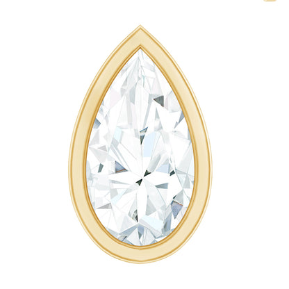 Pear Shape Diamond Solitaire Cartilage Earring