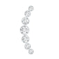 Graduated Diamond Crawler Helix Earring in Bezel Set