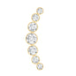 Graduated Diamond Crawler Helix Earring in Bezel Set