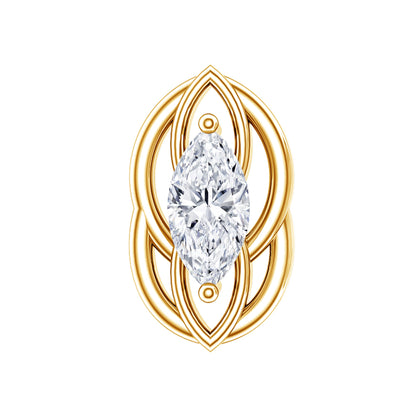 Marquise Diamond Solitaire Cartilage Earring
